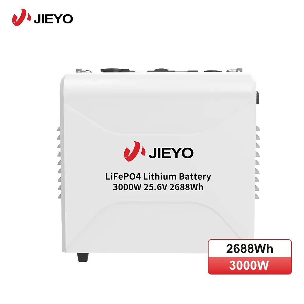 3000W 25.6V 2688Wh Portable LiFePO4 Power Station