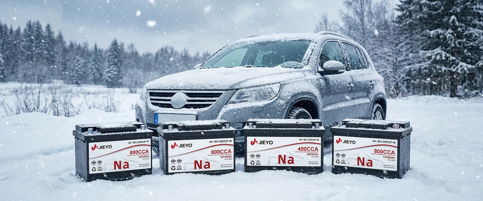 Sodium Ion Car Starter Battery Front View Low Temperature 2